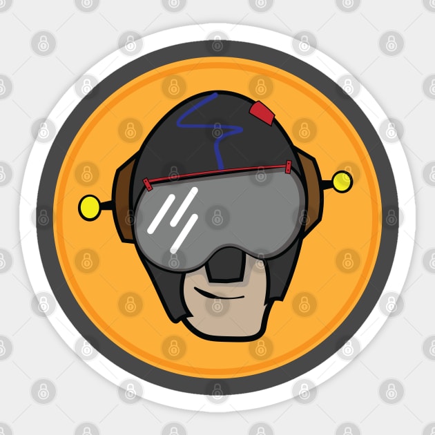 Pilot Bob Sticker by ByersArtLab
